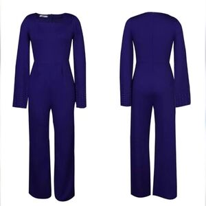 NWOT Metamophosis Girl pearl sleeve wide leg square neck jumpsuit Size 2XL